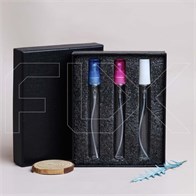 Коробочка с черной вкладкой для флаконов-карандашей 10 мл, черный 0_K015-135x110x30 (S001-10)-BLACK