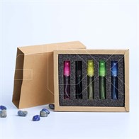 Парфюм-бокс с черной вкладкой для флаконов-карандашей 5 мл, песочный 0_K018-30x126x148 (S001-5) SAND