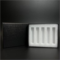 зак_Коробочка с белой вкладкой для флаконов-карандашей 5 мл, черный 0_K015-135x110x30 (S001-5) WHITE