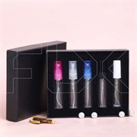 Коробочка с черной бархатной вкладкой для флаконов-карандашей 5 мл, черный 0_K015-135x110x30 (S001-5) BLACK VELVET