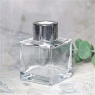 Флакон для аромадиффузора, 45мл, квадрат (серебристый) 0_D002-45-SILVER