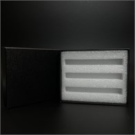 зак_Коробочка с белой вкладкой для флаконов-карандашей 10 мл, черный 0_K015-135x110x30 (S001-10) WHITE