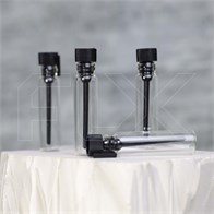 Фиолка, 1мл, прозрачное стекло, черная крышка (кратно 5000) 0_F001-1-BOX