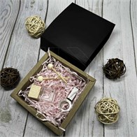 Коробка подарочная 40х120х120 мм, черно-песочный 0_K013-40x120x120 BLACK-SAND