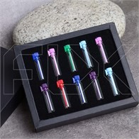 Акция_Парфюм-бокс с черной бархатной вкладкой для 10-ти фиолок на 1 мл, черный 0_K021-30x123x148 (F001) BLACK