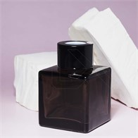 Флакон для аромадиффузора, темное стекло, 45мл, квадрат (черный) 0_D032-45 BLACK