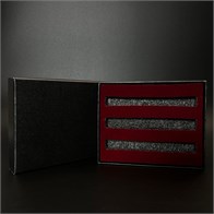 зак_Коробочка с красной бархатной вкладкой для флаконов-карандашей 10 мл, черный 0_K015-135x110x30 (S001-10) RED