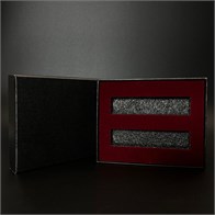 зак_Коробочка с красной бархатной вкладкой для помадок 10 мл, черный 0_K015-135x110x30 (P001-10) RED