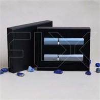 Коробочка с черной бархатной вкладкой для помадок 10 мл, черный 0_K015-135x110x30 (P001-10) BLACK VELVET