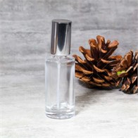 Атомайзер-защелка, прозрачное стекло, 20 мл, крышка/металл 0_B321-20 SILVER