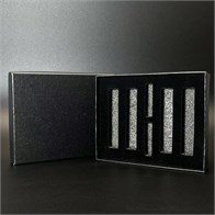 зак_Коробочка с черной бархатной вкладкой для карандашей 4х5мл и фиолок 2х1мл, черный 0_K015-135x110x30 (S001-1 and F001-1) BLACK VELVET