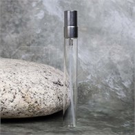 Атомайзер-карандаш 10мл, прозрачное стекло, серебристая металлическая крышка 0_S004-10 SILVER