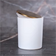 Баночка для свечей, белое матовое стекло, металлическая крышка, 170 мл 0_Z010-170