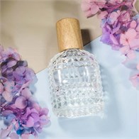 Атомайзер, 28мл, узорное стекло, светлая крышка/дерево 0_S281-28 LIGHT