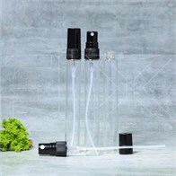 Атомайзер-карандаш 10мл, прозрачное стекло, крышка с помпой (кратно 720) 0_S001-10 BLACK