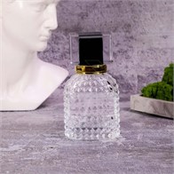 Атомайзер, 28мл, узорное стекло, черная крышка/пластик 0_S315-28 BLACK