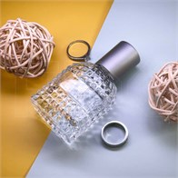 Атомайзер, 28мл, узорное стекло, серая крышка/металл 0_S297-28 GRAY