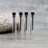 Фиолка, 3мл, прозрачное стекло, черная крышка (кратно 100) 0_F001-3 BLACK