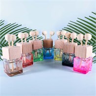 Автофлакон, 7мл, цветное стекло, с деревянными палочками, на прищепке AF033-7:AB