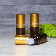 Флакон-роллер 4мл, коричневое стекло со стеклянным роликом (кратно 10) M100-4:CQ