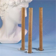 Деревянный фитиль для свечей, круглый, с держателем, 10x120 мм (кратно 20) DF002-10x120:GE