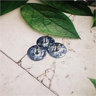 Держатель металлический, круглый, для хлопкового фитиля, 20х3х4.8 мм (кратно 100) DM004-20x3x4.8:GD