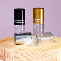 Флакон-роллер 4мл, прозрачное стекло со стеклянным роликом (кратно 10) M101-4:CQ