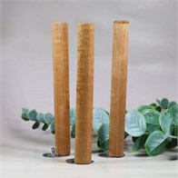 Деревянный фитиль для свечей, круглый, с держателем, 15x120 мм (кратно 20) DF002-15x120:GE