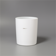 Баночка для свечей белая, бамбуковая крышка, 170 мл UCENKA-Z002-170:EZ WHITE