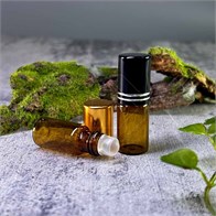 Флакон-роллер 5мл, коричневое стекло со стеклянным роликом (кратно 5) M100-5:AO