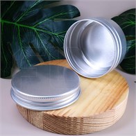 Баночка для свечей, металлическая, с крышкой, 50мл Z006-50:FD SILVER