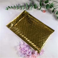 Металлизированные конверты с пузырчатой пленкой, 14х16 см, золотистые (кратно 50) KV303-14x16:BN