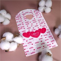 Пакет "LOVE сердечки" 13х21, 40 мкм (кратно 50) PR207-13X21:BI