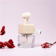 Автофлакон, 7мл, прозрачное стекло, деревянная крышка с деревянными палочками, на прищепке AF031-7:AB