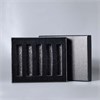 Коробочка с черной бархатной вкладкой для флаконов-карандашей 5 мл, черный 0_K015-135x110x30 (S001-5) BLACK VELVET - фото 18336