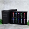 Коробочка с черной бархатной вкладкой для 10-ти фиолок на 1 мл, черный 0_K015-135x110x30 (F001) BLACK VELVET - фото 18364