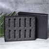 Коробочка с черной вкладкой для 10-ти фиолок на 1 мл, черный 0_K015-135x110x30 (F001)-BLACK - фото 18573