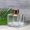 Флакон для аромадиффузора, 90мл, квадрат (золотистый) 0_D002-90-GOLD