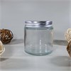 Баночка для свечей, прозрачное стекло, серебристая металлическая крышка, 120 мл 0_Z013-120 - фото 18952