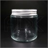 Баночка для свечей, прозрачное стекло, серебристая металлическая крышка, 120 мл 0_Z013-120 - фото 18953