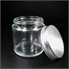 Баночка для свечей, прозрачное стекло, серебристая металлическая крышка, 120 мл 0_Z013-120 - фото 18954