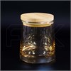 зак_Баночка для свечей, янтарное стекло, бамбуковая крышка, 250 мл 0_Z020-250 - фото 19292