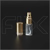 Атомайзер-карандаш 5мл, прозрачное стекло, металлическая крышка с насечками, золотой цвет 0_S069-5 GOLD - фото 21389