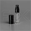 Атомайзер, прозрачное толстое стекло, черная крышка, 5мл 0_S068-5 BLACK - фото 23565