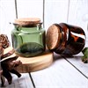 Баночка для свечей, коричневое стекло, пробковая крышка, 100 мл 0_Z016-100 BROWN