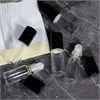 Флакон-роллер 4мл, прозрачное стекло, черная крышка без насечек (кратно 5) M102-4:AO - фото 9738