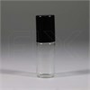 Флакон-роллер 4мл, прозрачное стекло, черная крышка без насечек (кратно 5) M102-4:AO - фото 9739