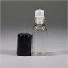 Флакон-роллер 4мл, прозрачное стекло, черная крышка без насечек (кратно 5) M102-4:AO - фото 9740